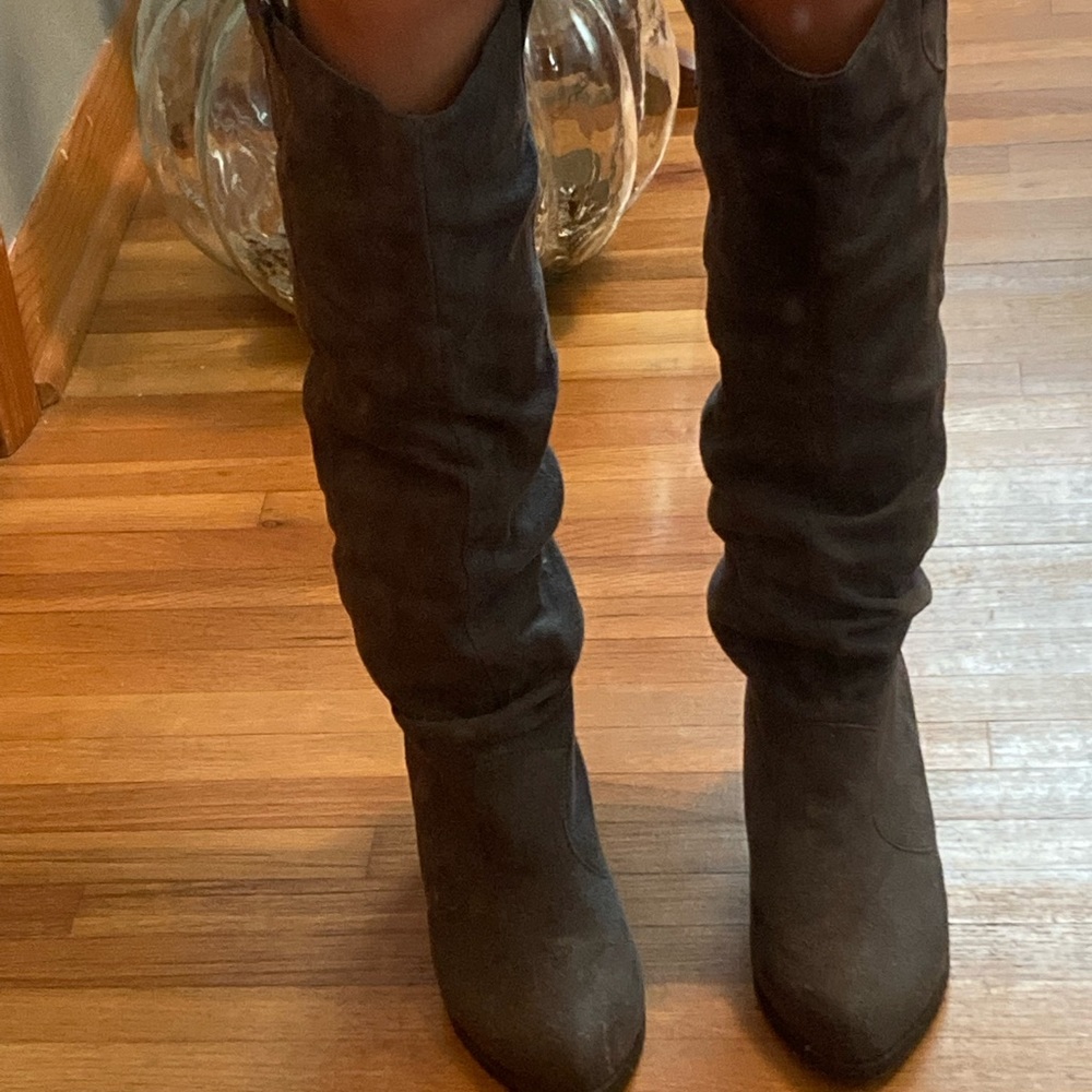 Charcoal gray boots